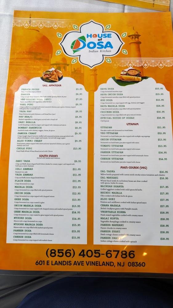HOUSE OF DOSA INDIAN KITCHEN Menu image 3